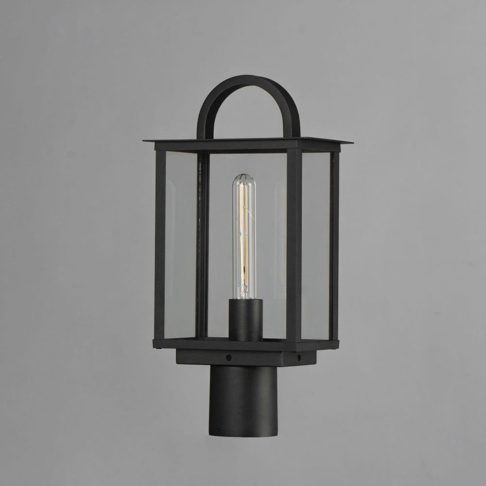 Maxim Lighting 30759CLBK Manchester 1 Light Black Outdoor Post Lantern - Angle View