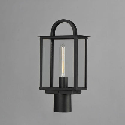 Maxim Lighting 30759CLBK Manchester 1 Light Black Outdoor Post Lantern - Angle View