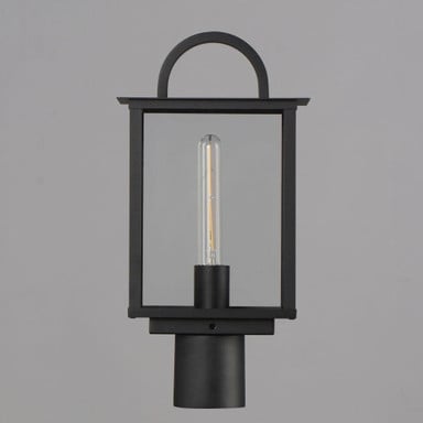 Maxim Lighting 30759CLBK Manchester 1 Light Black Outdoor Post Lantern - Side View