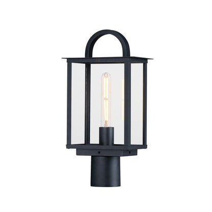 Maxim Lighting 30759CLBK Manchester 1 Light Black Outdoor Post Lantern - White Background