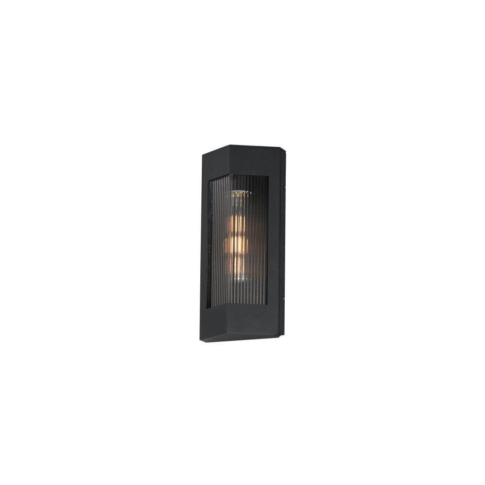 Maxim Lighting 30761CRBKAB Triform 1 Light 14 inch Black/Antique Brass Outdoor Wall Mount - Angled View