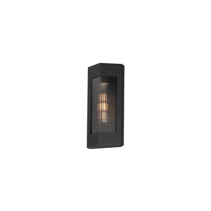 Maxim Lighting 30761CRBKAB Triform 1 Light 14 inch Black/Antique Brass Outdoor Wall Mount - Angled View