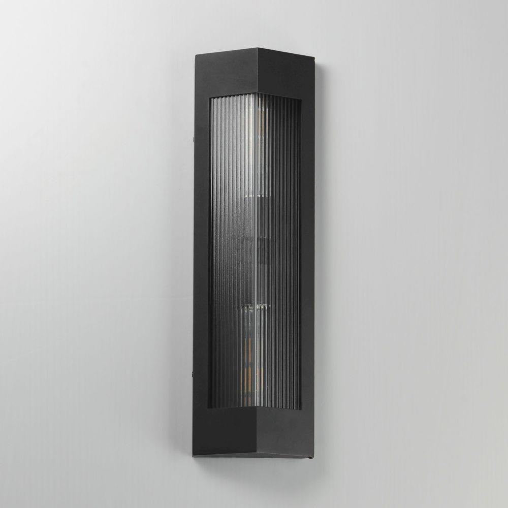 Maxim Lighting 30762CRBKAB Triform Outdoor Wall Lantern Side Angle View