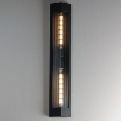 Maxim Lighting 30763CRBKAB Triform 2 Light Outdoor Wall Lantern - Lit Lifestyle Shot