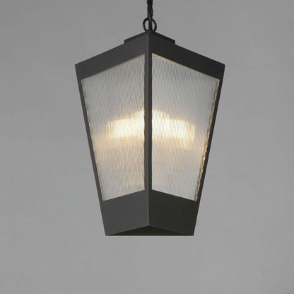 Maxim Lighting 30766CRBKAB Triform Outdoor Pendant - Illuminated View