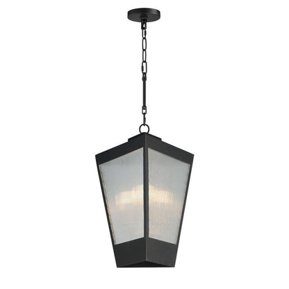 Maxim Lighting 30766CRBKAB Triform 3 Light 14 inch Black/Antique Brass Outdoor Pendant Ceiling Light