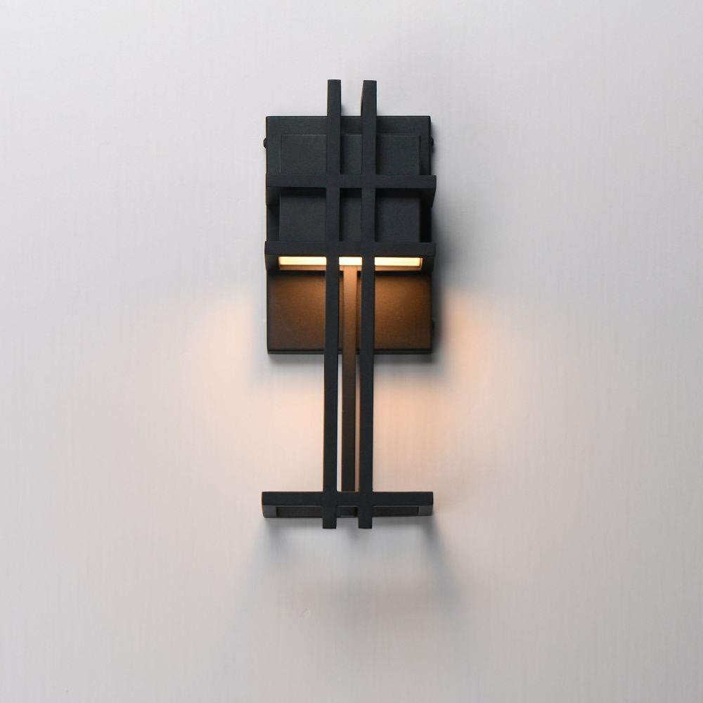 Maxim Lighting 30772BK Prairie Matte Black LED Wall Sconce Installed View