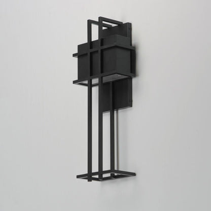 Maxim Lighting 30776BK Prairie LED Wall Sconce - Side Angle View on Wall