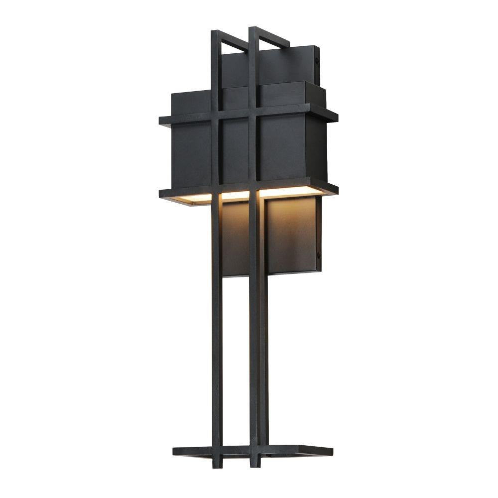 Maxim Lighting 30776BK Prairie 1 Light 21 Inch Matte Black LED Wall Sconce - Front View on White