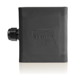 Leviton 3099-1E Portable Outlet Box, Single-Gang, Extra Deep, Pendant Style, Cable Diameter, 0.230", 0.546", Black