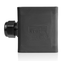 Leviton 3099-2E Portable Outlet Box, Single-Gang, Extra Deep, Pendant Style, Cable Diameter, 0.590", 1.000", Black Finish