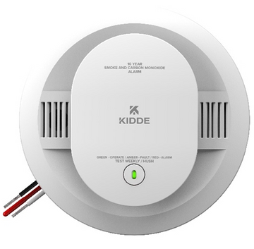 Kidde 30CUA10-V 10-Year Hardwired Combination Smoke and Carbon Monoxide Detector with Interconnected Alarm LED Lights and Voice Alerts