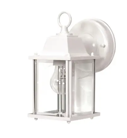 Nuvo 60-3463 Cube Wall Lantern w/ Clear Beveled Glass, Wattage 60W, White