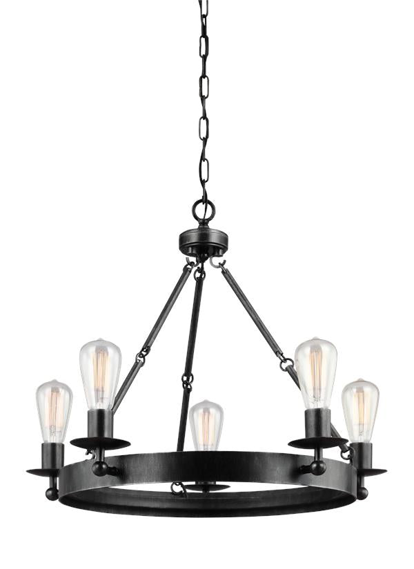 Generation Lighting Ravenwood Manor 5 light black chandelier