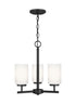 Generation Lighting 31160-112 Oslo 3 light chandelier in Midnight Black