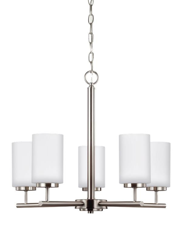 Generation Lighting Oslo 5 light brushed nickel chandelier ceiling light