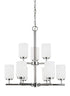 Generation Lighting 31162-05 Oslo 9 light chrome chandelier ceiling light