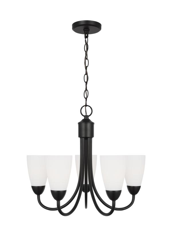 Generation Lighting 3120205-112 Seville 5 Light Midnight Black Chandelier Ceiling Light