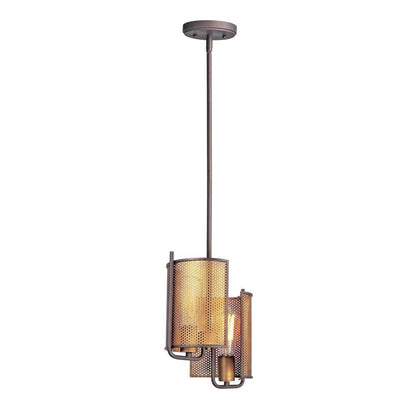 Maxim Lighting 31219OIAB Caspian 2 Light Pendant Ceiling Light - full view with canopy