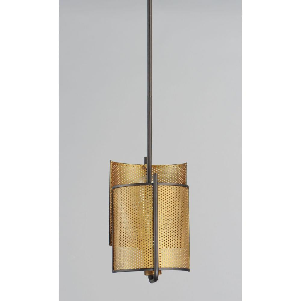 Maxim Lighting 31219OIAB Caspian 2 Light Pendant in Oil Rubbed Bronze and Antique Brass - front view