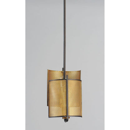 Maxim Lighting 31219OIAB Caspian 2 Light Pendant in Oil Rubbed Bronze and Antique Brass - front view
