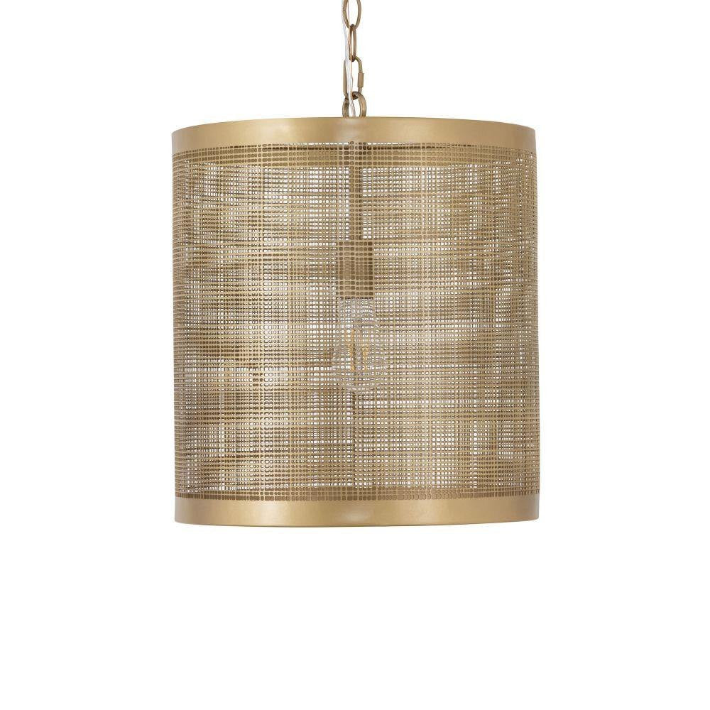 Maxim Lighting 31222GLD Hatcher Gold Mesh Pendant Close-Up View