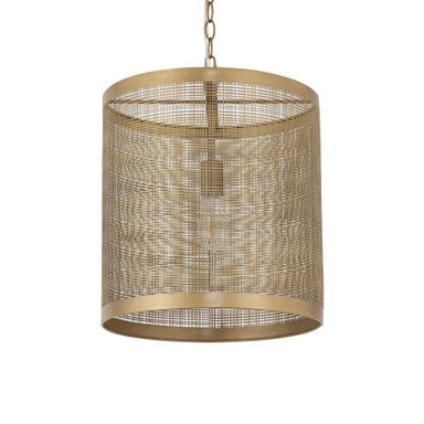 Maxim Lighting 31222GLD Hatcher Gold Mesh Pendant Angled View