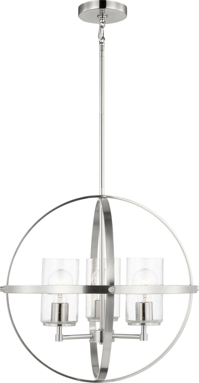 Generation Lighting Alturas 3 light brushed nickel chandelier ceiling light