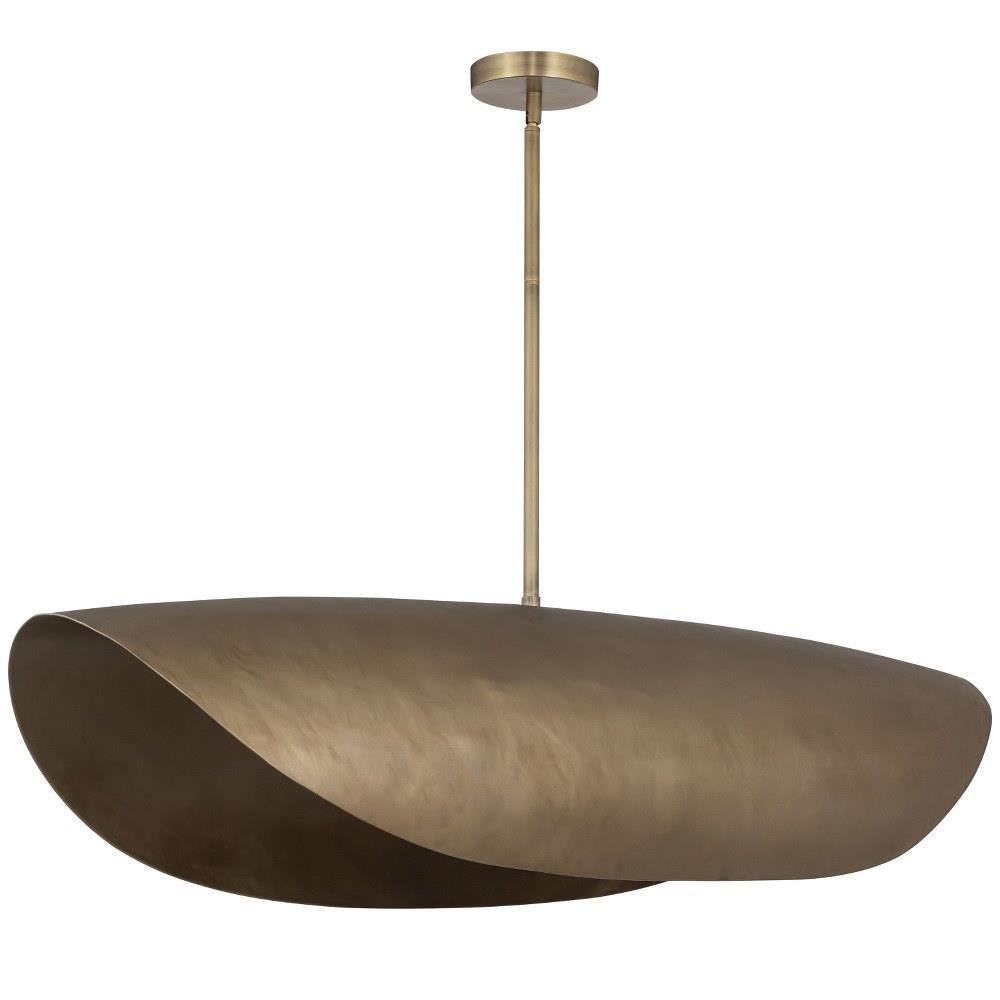 Maxim Lighting 31268NG Denarii 2 Light 43 Inch Natural Gold Pendant Ceiling Light - Side View