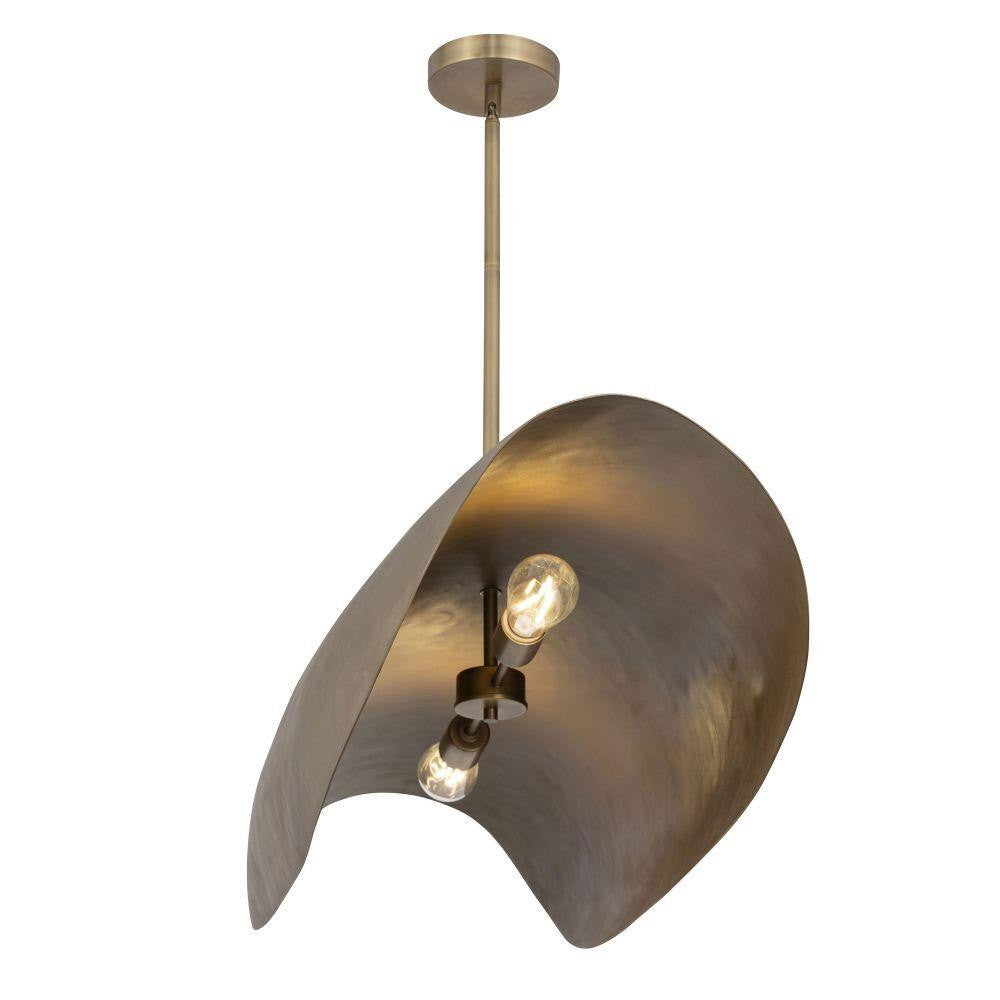 Maxim Lighting 31268NG Denarii 2 Light 43 Inch Natural Gold Pendant Ceiling Light - Interior Angle View