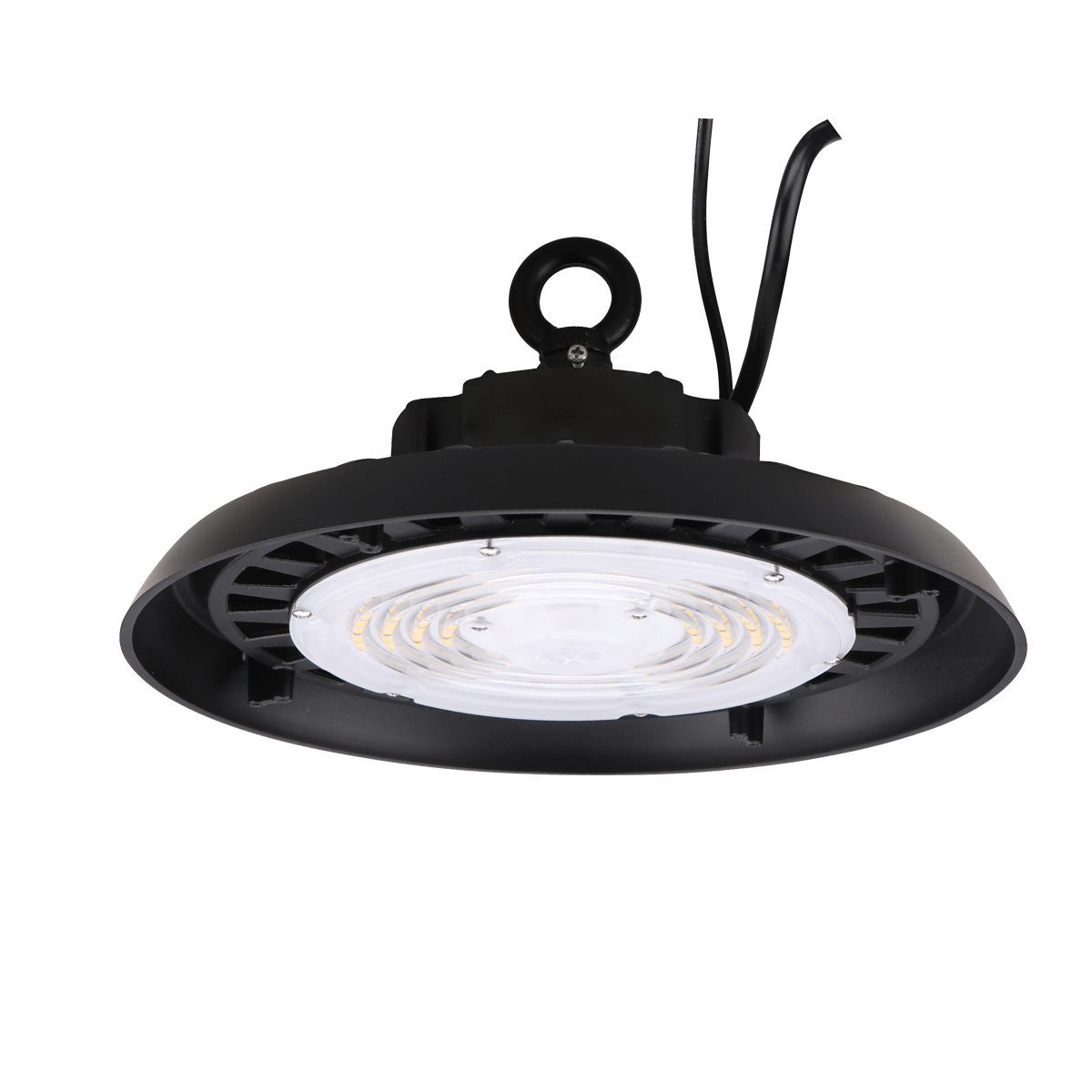 Eiko BAYE3-PS150-FCCT-H BAYE3 Round High Bay, PowerSET 150/130/100W, FieldCCeT 3500/4000/5000K, 120-347V, 0-10V Dimming, Black