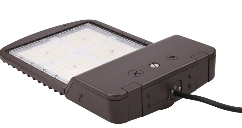 Eiko AAL1-PS150-FCCTT3-U-WH Area Light, PowerSet, Selectable Wattage 150/130/100W, Color Temperature 3000/4000/5000K, Type 3 Lens, 120-277V, Dimming, White