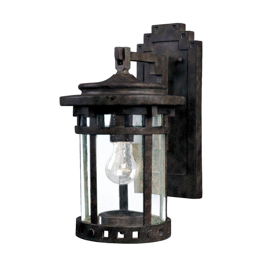 Maxim Lighting 3131CDSE Santa Barbara DC 1 Light 10.25 Inch Sienna Outdoor Wall Lantern with Seedy Glass