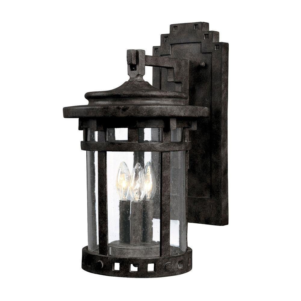 Maxim Lighting 3134CDSE Santa Barbara DC 3 Light Sienna Outdoor Wall Light