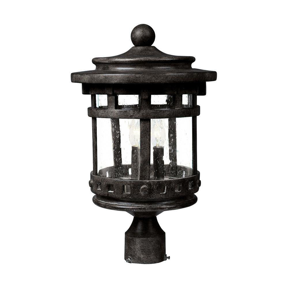 Maxim Lighting 3136CDSE Santa Barbara DC 3 Light 16 inch Sienna Outdoor Post Light