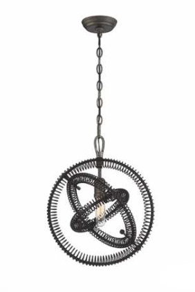 Eurofase Lighting 31386-012 Orbita 15" Round Pendant Light, Bronze Finish