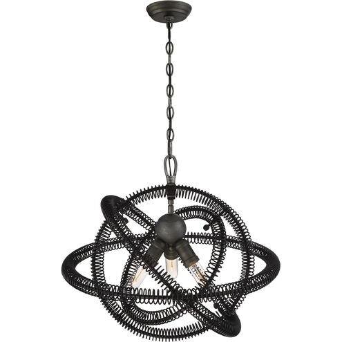 Eurofase Lighting 31387-019 Orbita 3 Light 23 inch Vintage Bronze Chandelier Ceiling Light
