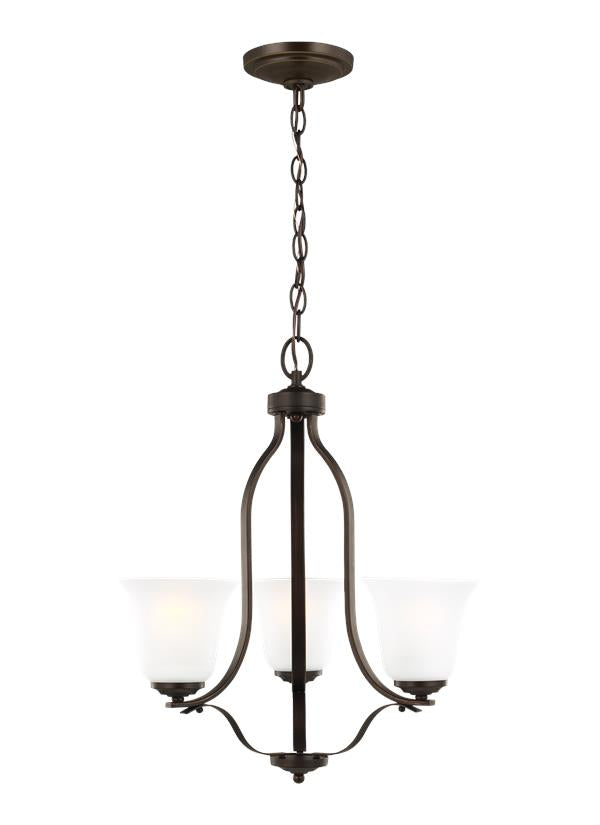 Generation Lighting 3139003-710 Emmons 3 Light Bronze Chandelier Ceiling Light