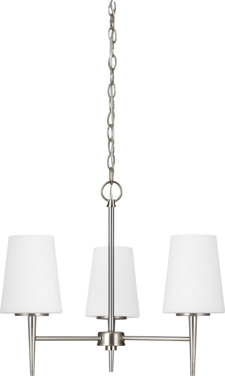 Generation Lighting Driscoll 3 light brushed nickel chandelier ceiling light