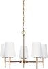 Generation Lighting Driscoll 5 light satin brass chandelier ceiling light