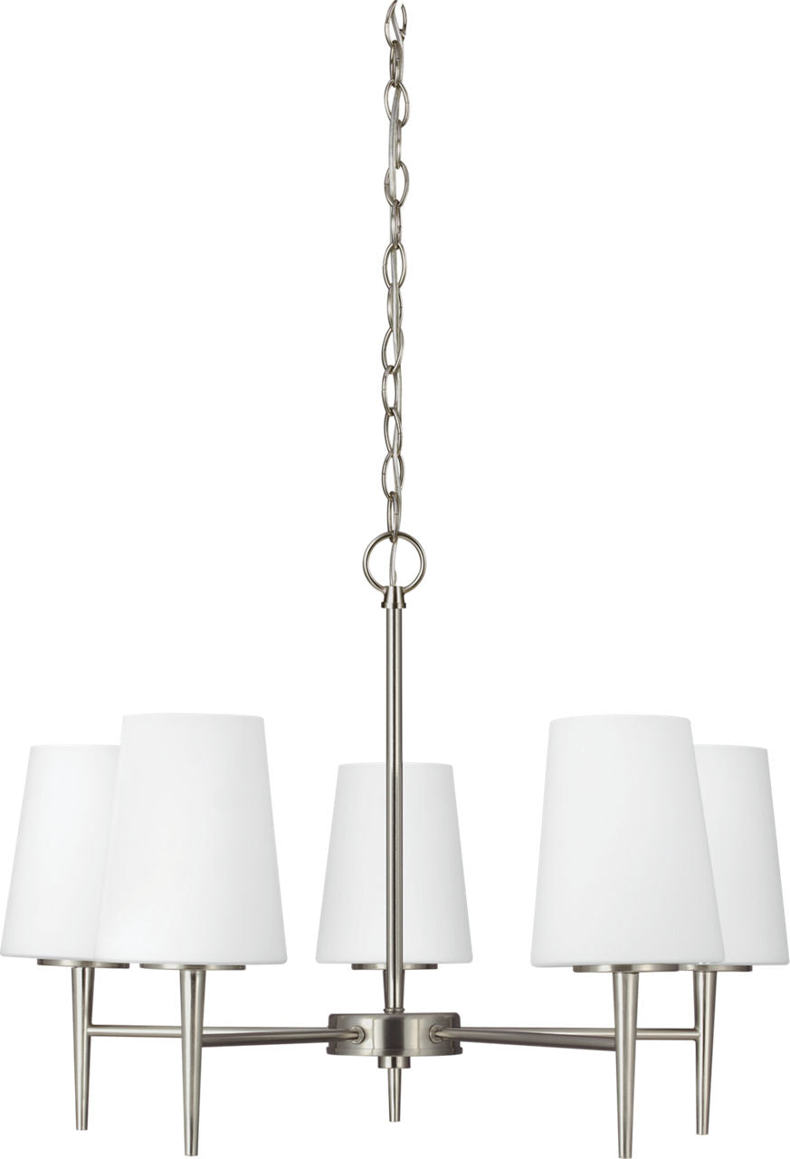 Generation Lighting Driscoll 5 light brushed nickel chandelier ceiling light