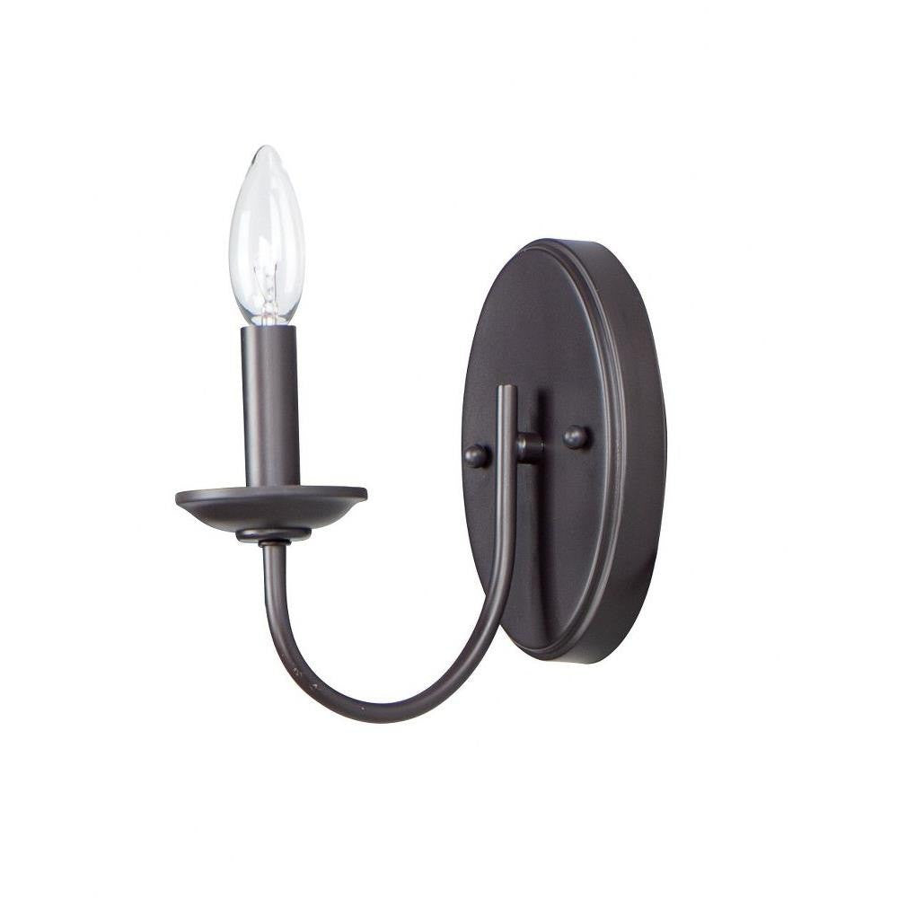 Maxim Lighting 10351SN Logan 1 Light Satin Nickel Wall Sconce - product view on white background