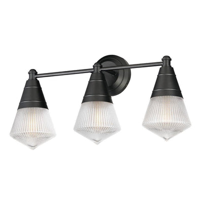 Maxim Lighting 10393PRBK Hargreaves 3 Light 24 inch Black Bath Vanity Wall Light