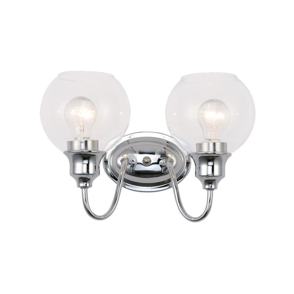 Maxim Lighting 1112CLPC Ballord 2 Light 14 inch Polished Chrome Bath Vanity Wall Light - Front View