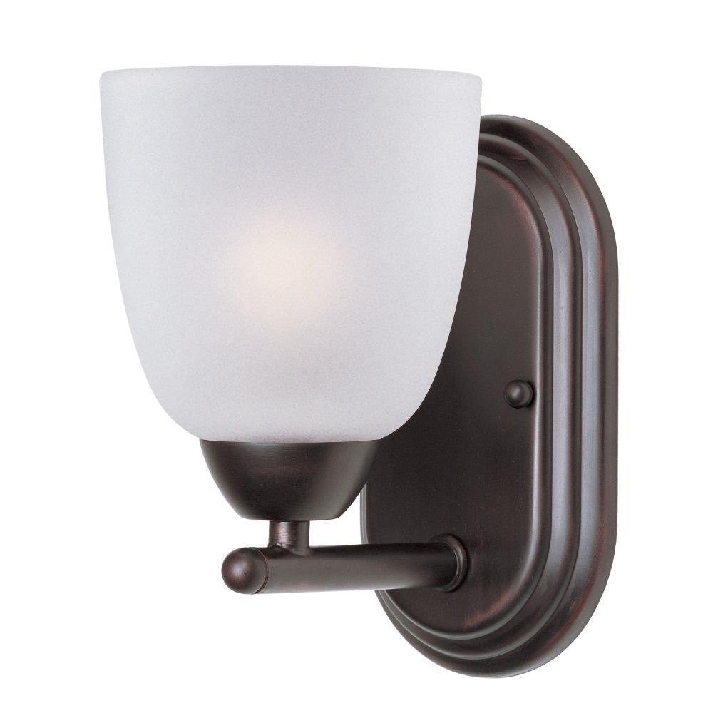 Maxim Lighting 11311FTOI Axis 1 Light Oil Rubbed Bronze Wall Sconce with Frosted Glass Shade