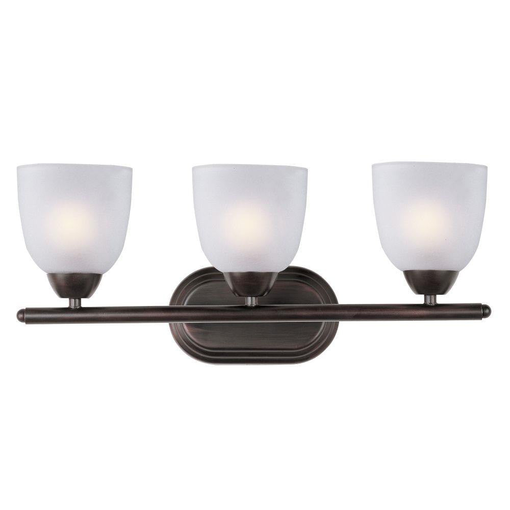 Maxim Lighting 11313FTOI Axis 3 Light 21 Inch Oil Rubbed Bronze Bath Vanity Wall Light