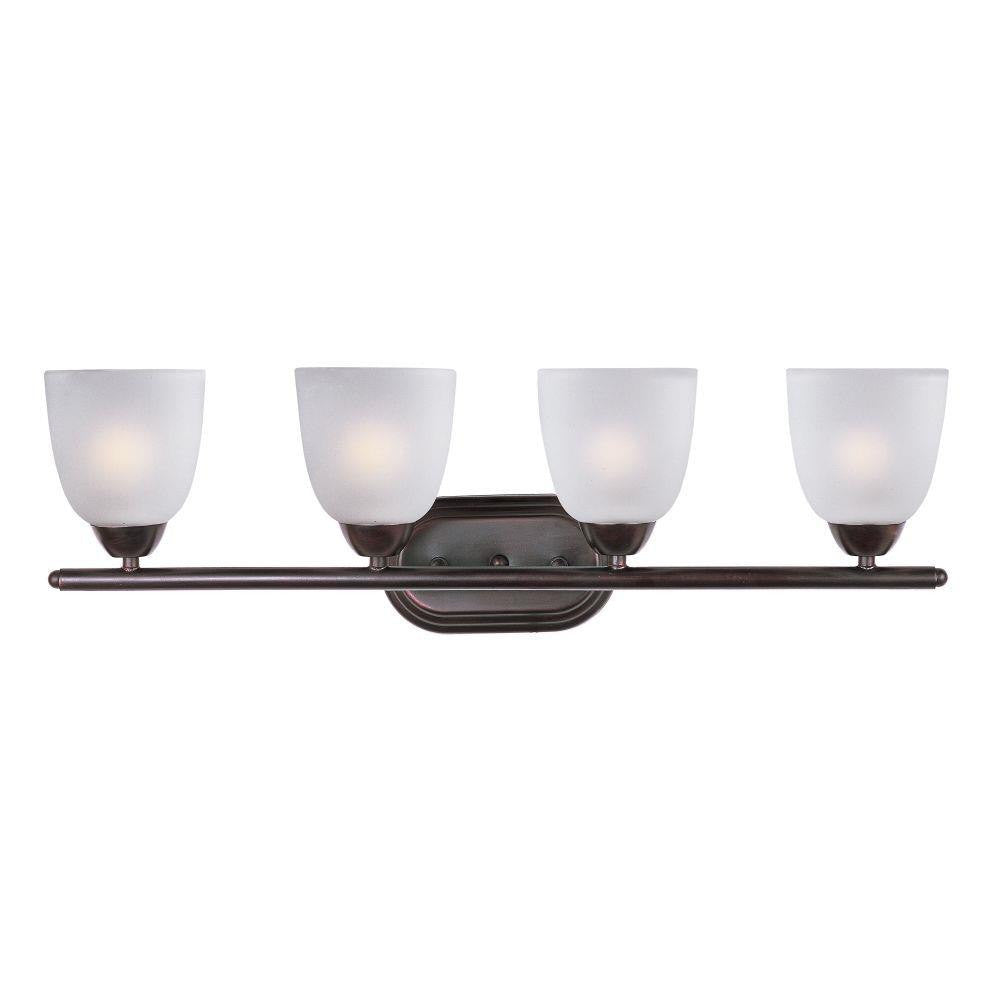 Maxim Lighting 11314FTOI Axis 4 Light Oil Rubbed Bronze Bath Vanity Wall Light Front View
