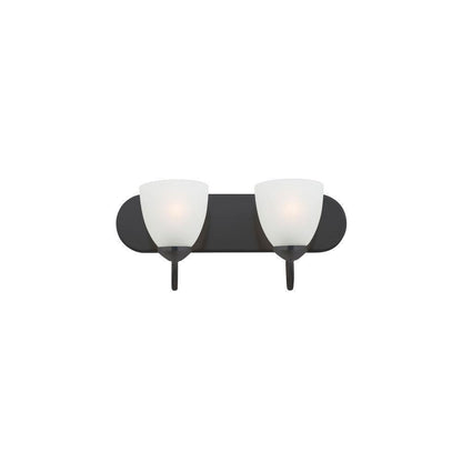 Maxim Lighting 11382FTBK Axis 2 Light 18 inch Black Bath Vanity Wall Light