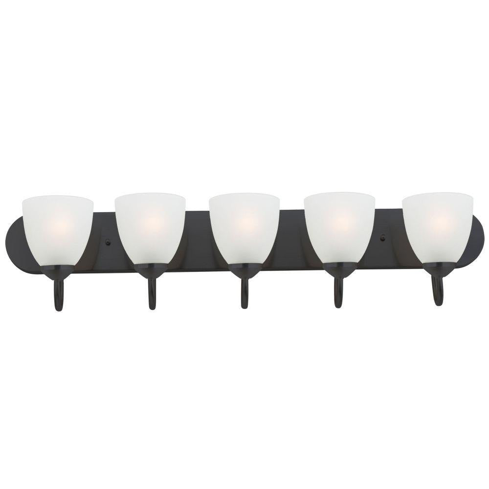 Maxim Lighting 11385FTBK Axis 5 Light 36 Inch Black Bath Vanity Wall Light