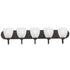Maxim Lighting 11385FTBK Axis 5 Light 36 Inch Black Bath Vanity Wall Light